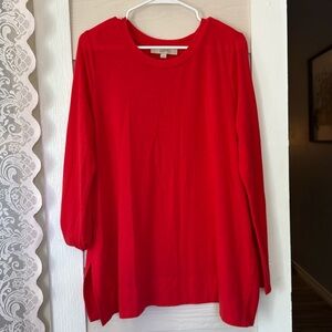 Loft Blood orange womens Large shirt